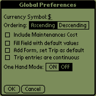 Preferences Form